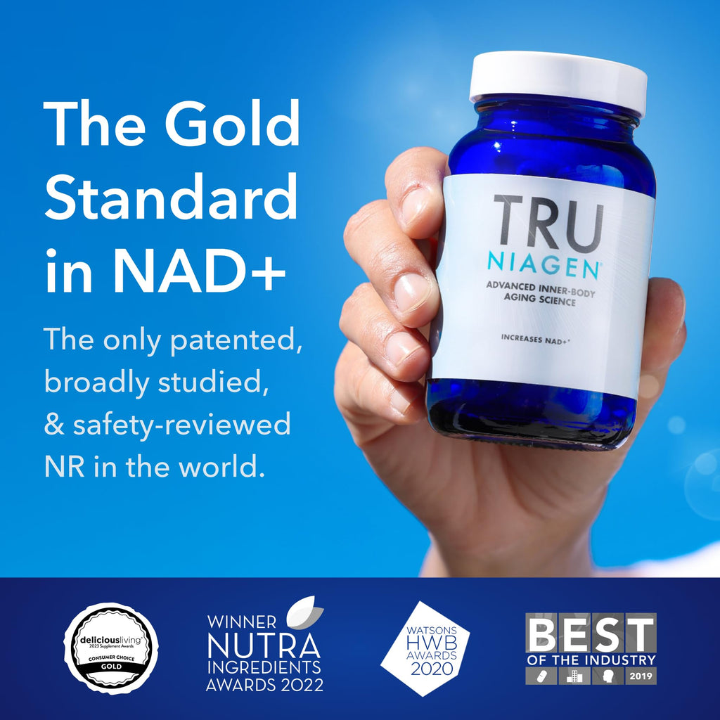 TRU Niagen NAD+ Supplement for Cellular Energy, Brain & Muscle Support | 60 Servings, 300 mg