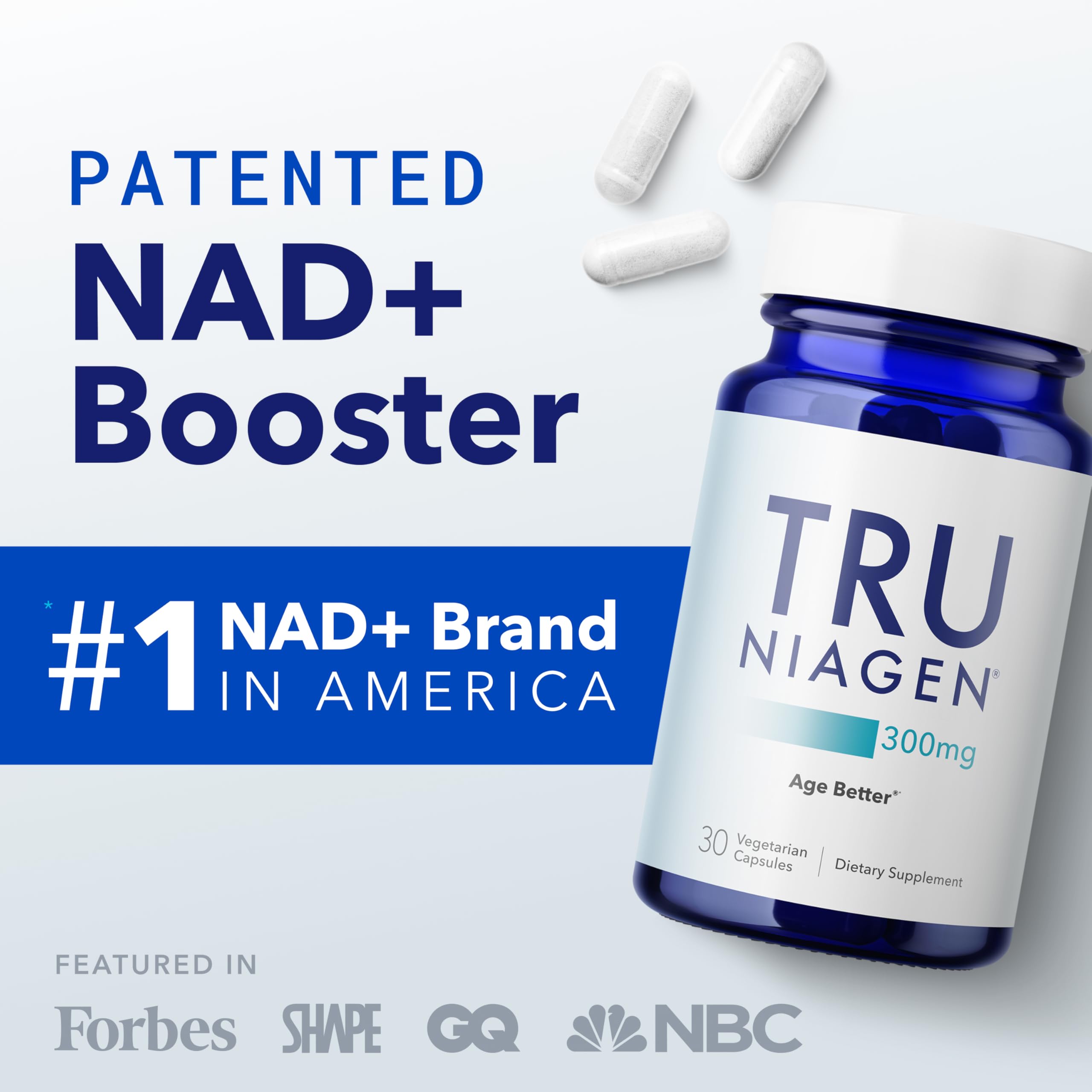 TRU NIAGEN NAD+ Supplement – 300 mg NR, 30 Servings | Anti-Aging & Cellular Energy