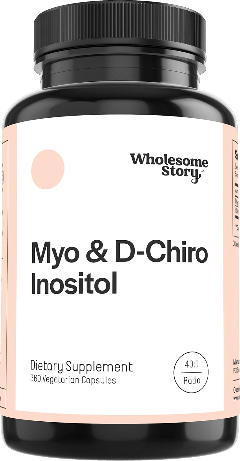 Wholesome Story Myo-Inositol & D-Chiro Inositol - 40:1 Ratio, Hormonal Balance, Ovarian Health | 90 Servings